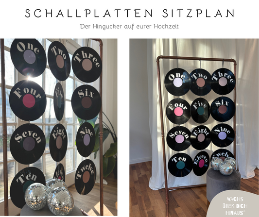 Zum Schallplatten Sitzplan DIY
