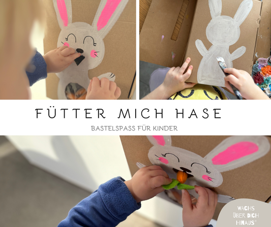 Oster DIY Anleitung zum basteln mit Kindern, Kartonbastelidee, Osterbasteln