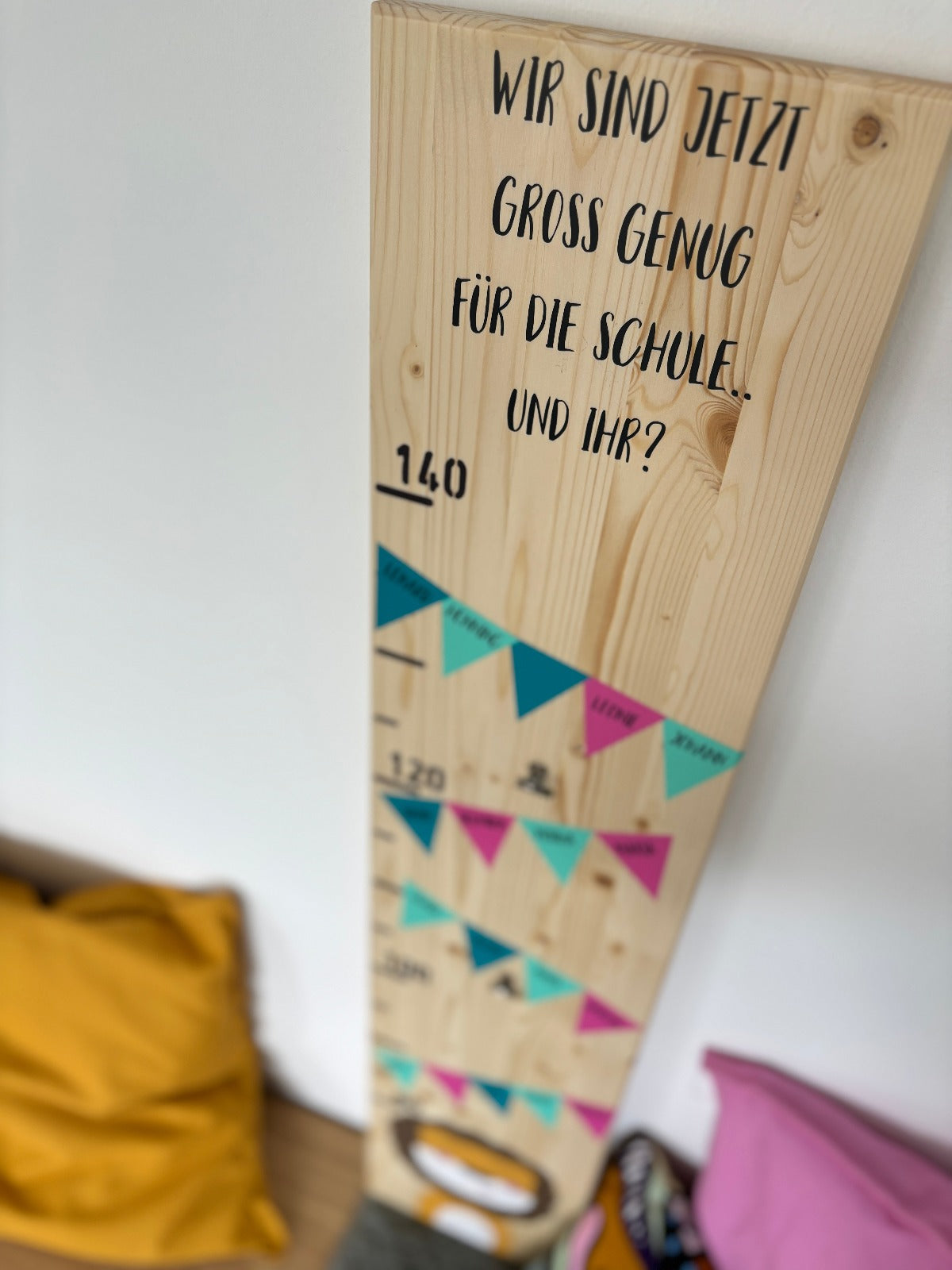 Kindermesslatte für Kita Kindergarten Abschluss, Abschiedsgeschenk personalisiert von Wachshinaus