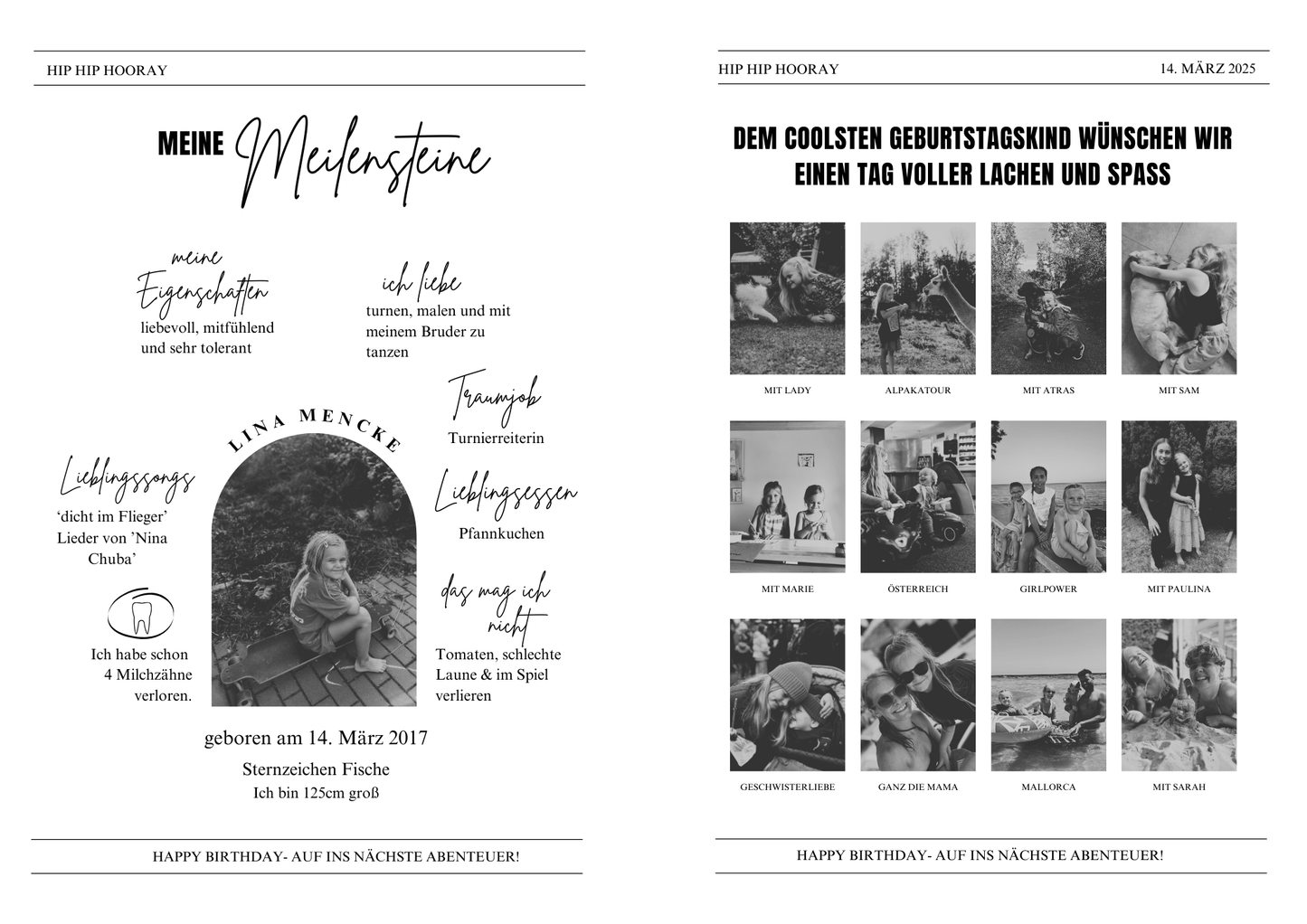 Geburtstagszeitungsvorlage, benutzerdefinierte Zeitung zum Geburtstag-Kindergeburtstag, Canva Vorlage, Namensposter, Meilensteintafel, Meilensteinposter, erster Geburtstag, Einschulung, sechster Geburtstag, Kommunion, zehnter Geburtstag, achter Geburtstag, Kitaabschluss, Schulkind