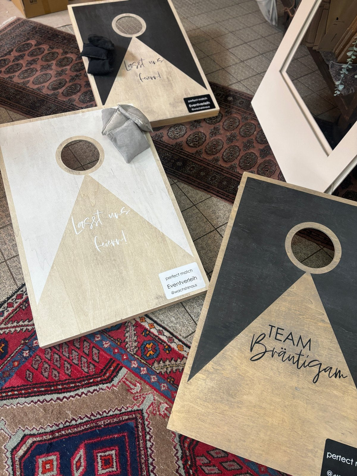 Cornhole in Partyedition - Wachshinaus Eventverleih Jubiläum, runder Geburtstag
Hochzeitsspiele aus Münster, Warendorf, Hamm Hochzeitsverleih