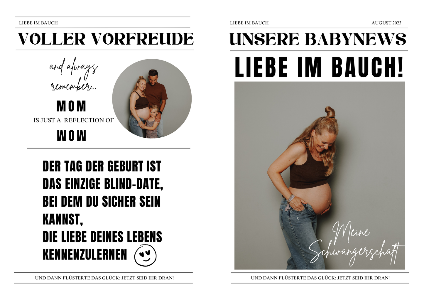 Schwangerschaftstagebuch Liebe im Bauch,Tagebuch Babyalbum Fotoalbum Erinnerungsbuch Fotobuch Ratgeber Babybuch Blume, Zeitungsvorlage Schwangerschaft, Babyankündigung