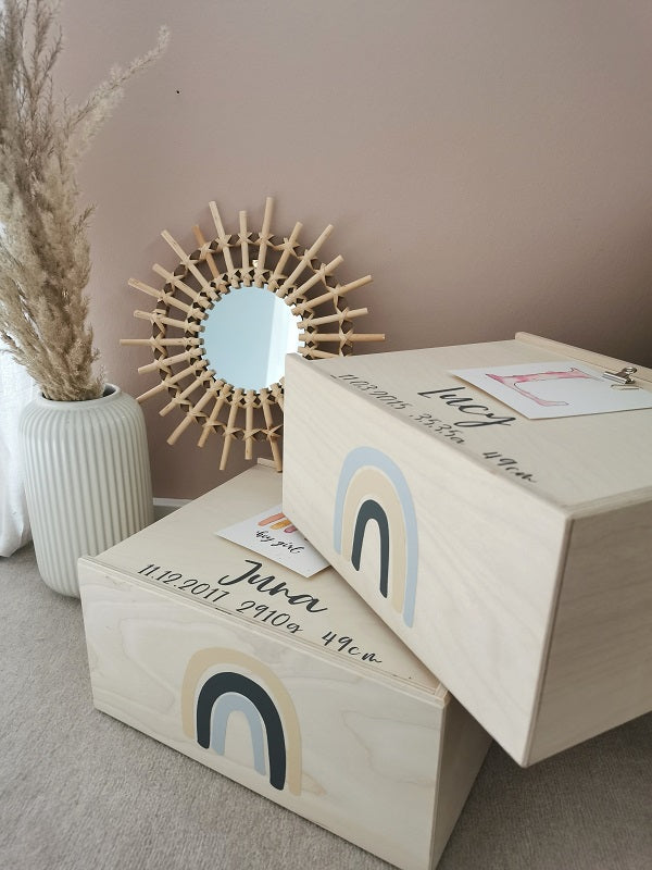 Die personalisierte Memorybox small aus Holz