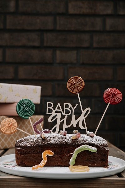 Babygirl Kuchendeko Caketopper als Geburtsgeschenk für Babys- Wachshinaus