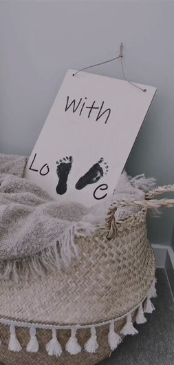 Fußabdruck DIY Board für Neugeborene und Kinder zur Geburt, Taufe oder Weihnachten- Wachshinaus