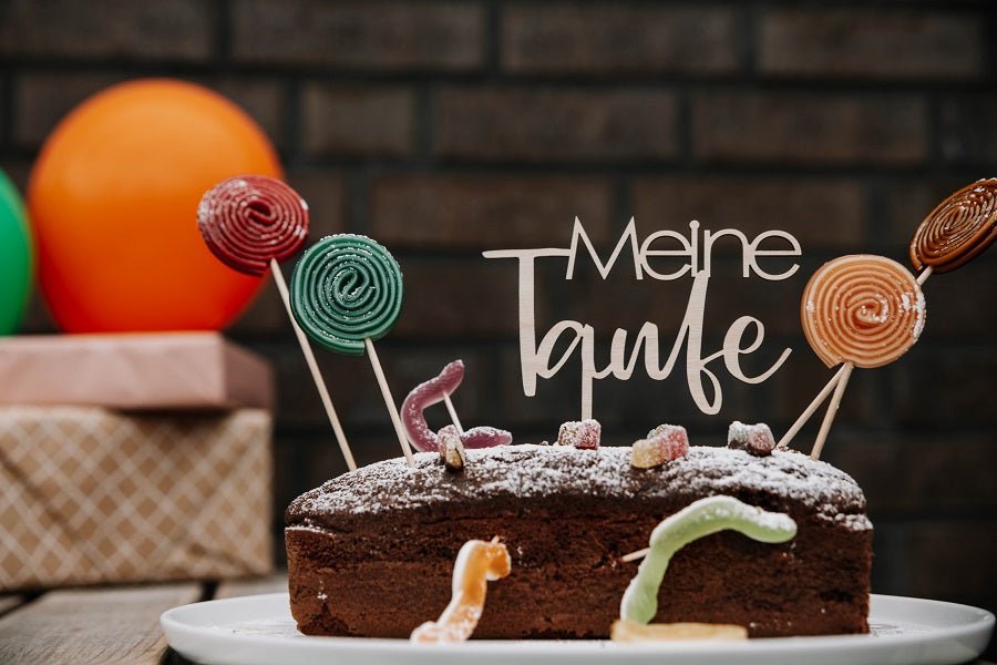 Meine Taufe Kuchendekoration aus Holz für das heilige Fest die TaufeCaketopper - Wachshinaus