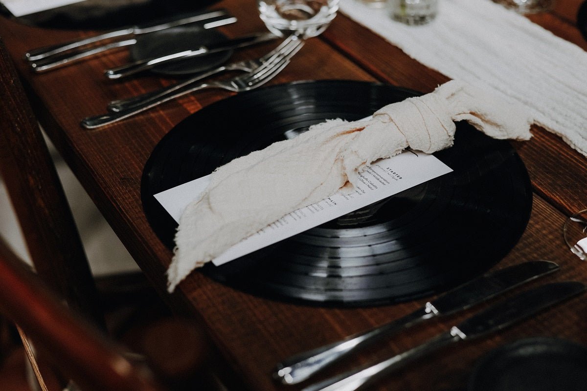 Schallplatten Tischdeko - Wachshinaus