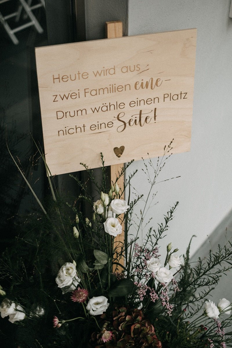 Schild "Heute wird aus..." - Wachshinaus