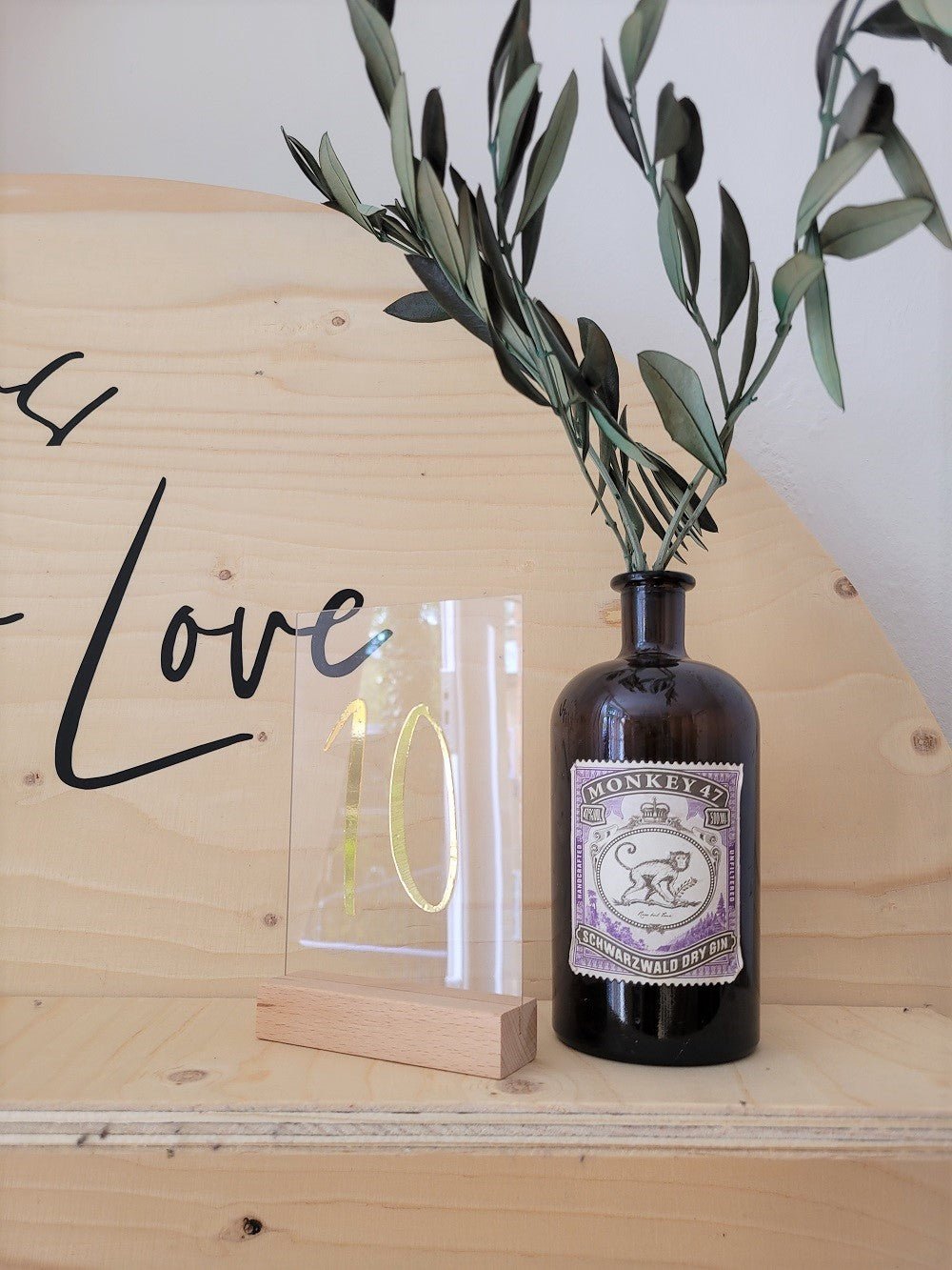 Tischnummern Acryl gold - Wachshinaus