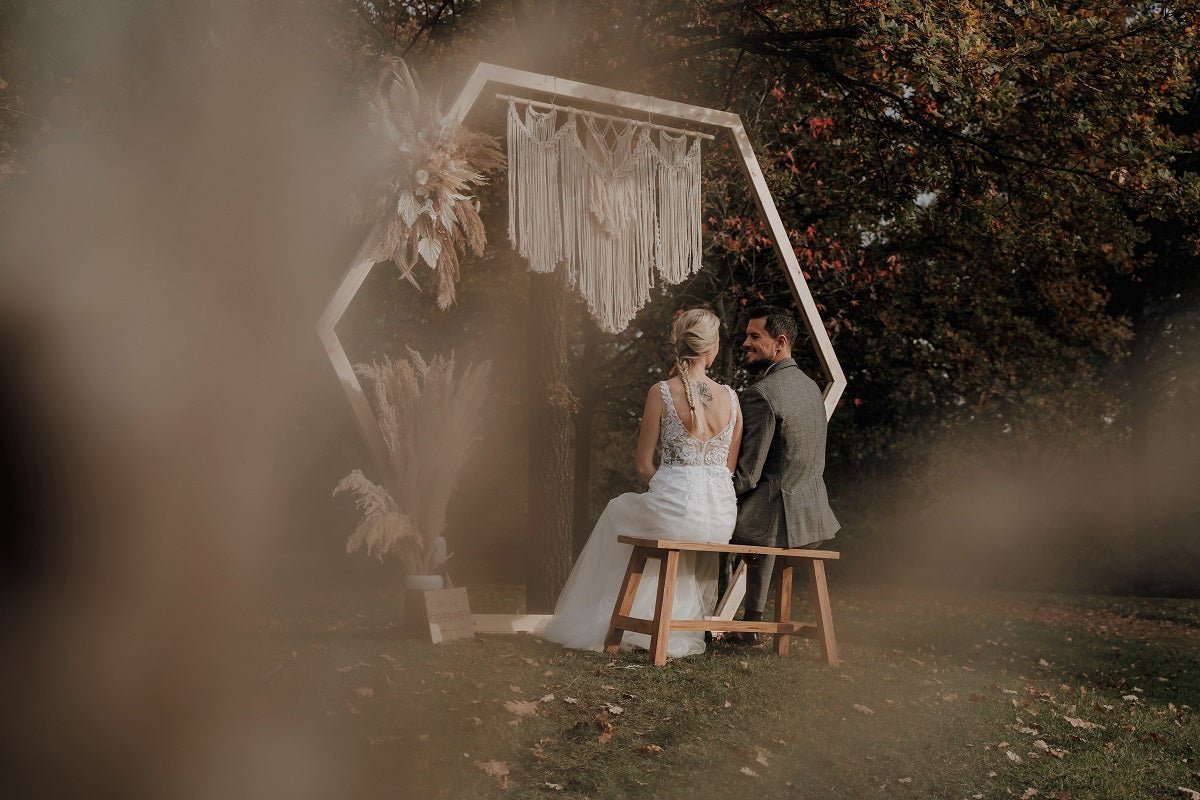 Traubogen Hexagon - Wachshinaus Hochzeitsverleih Boho Hochzeit Makramee Münster Hamm Dortmund Osnabrück