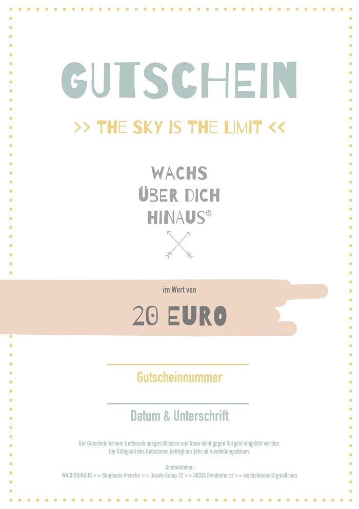 Geschenkgutschein Kinderspielzeug Wachshinaus