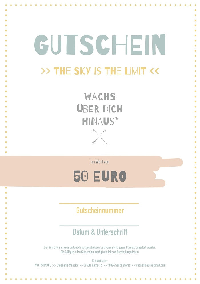 Geschenkgutschein Kinderspielzeug Wachshinaus