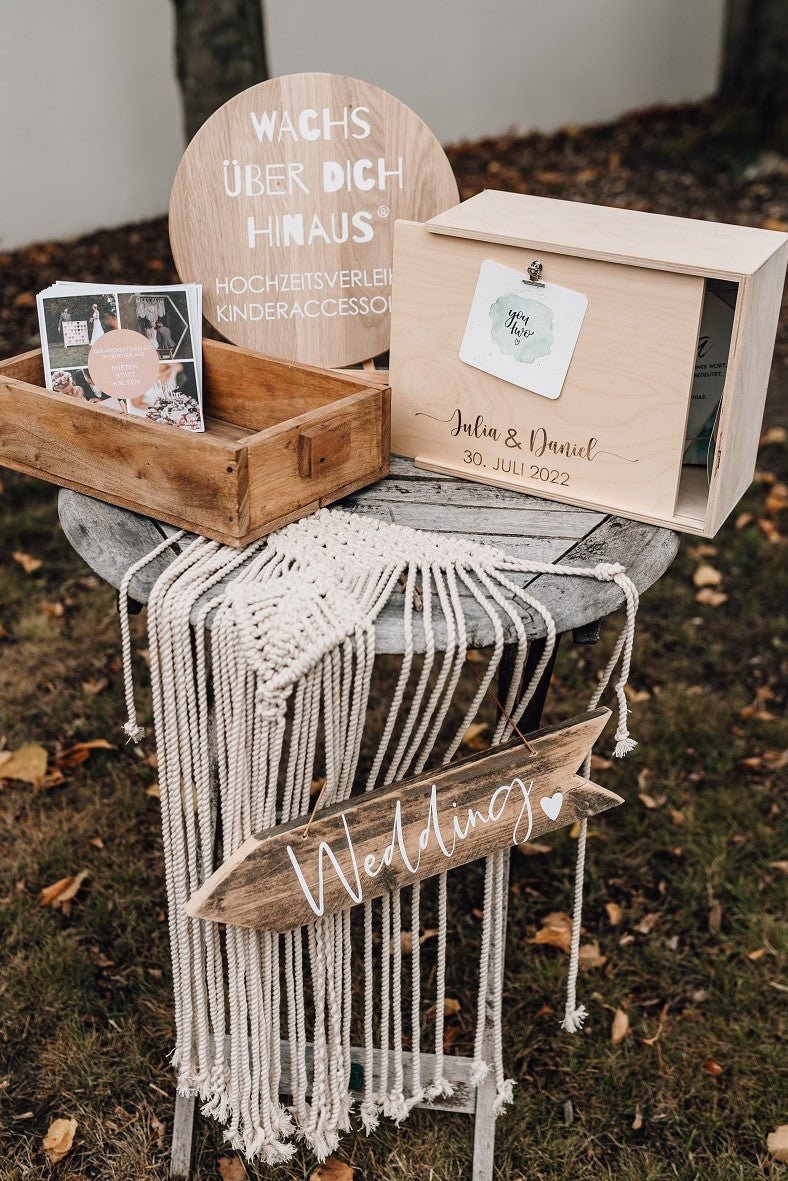 Wedding Holzschild - Wachshinaus