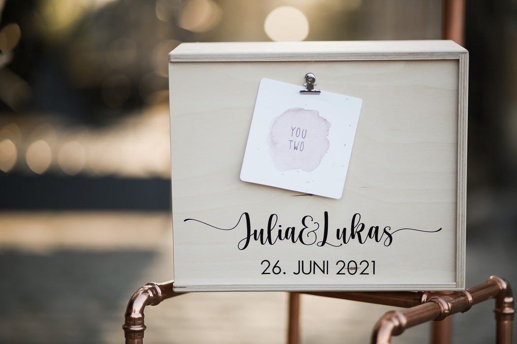 Wedding Memorybox aus Holz als Geschenk zur Hochzeit - Wachshinaus Hochzeitsshop für nachhaltige Geschenke