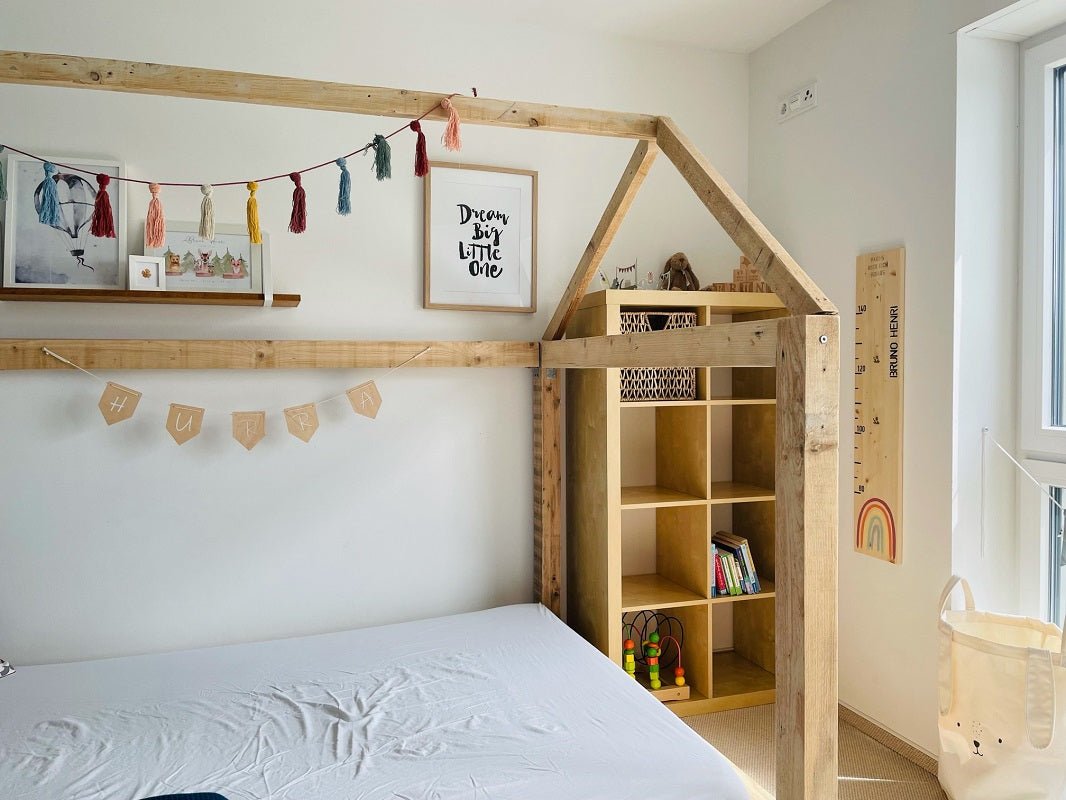 Wimpelkette, Girlande, Einschulung, Kindergeburtstag, erster Geburtstag, Geburtsgeschenk aus Holz - Wachshinaus