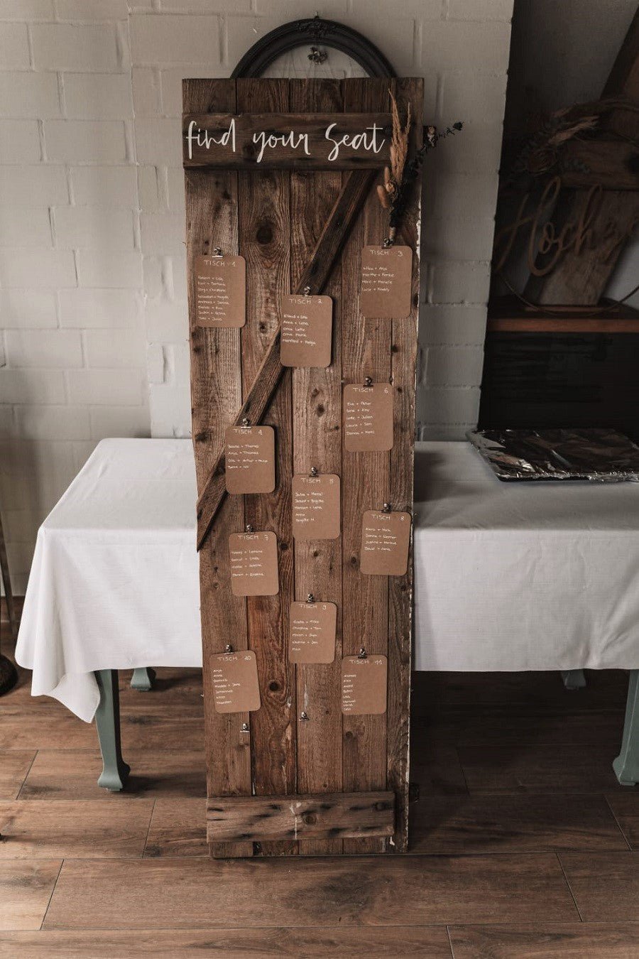 XXL Sitzplan Holz - Wachshinaus