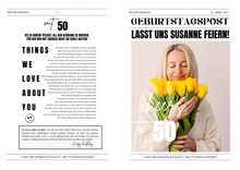Lade das Bild in den Galerie-Viewer, Zeitungsvorlage 50. Geburtstag, runder Geburtstag, Zeitung, Newspaper, Geschenkidee 50. ,Geburtstagspost,Canva Template, Party
