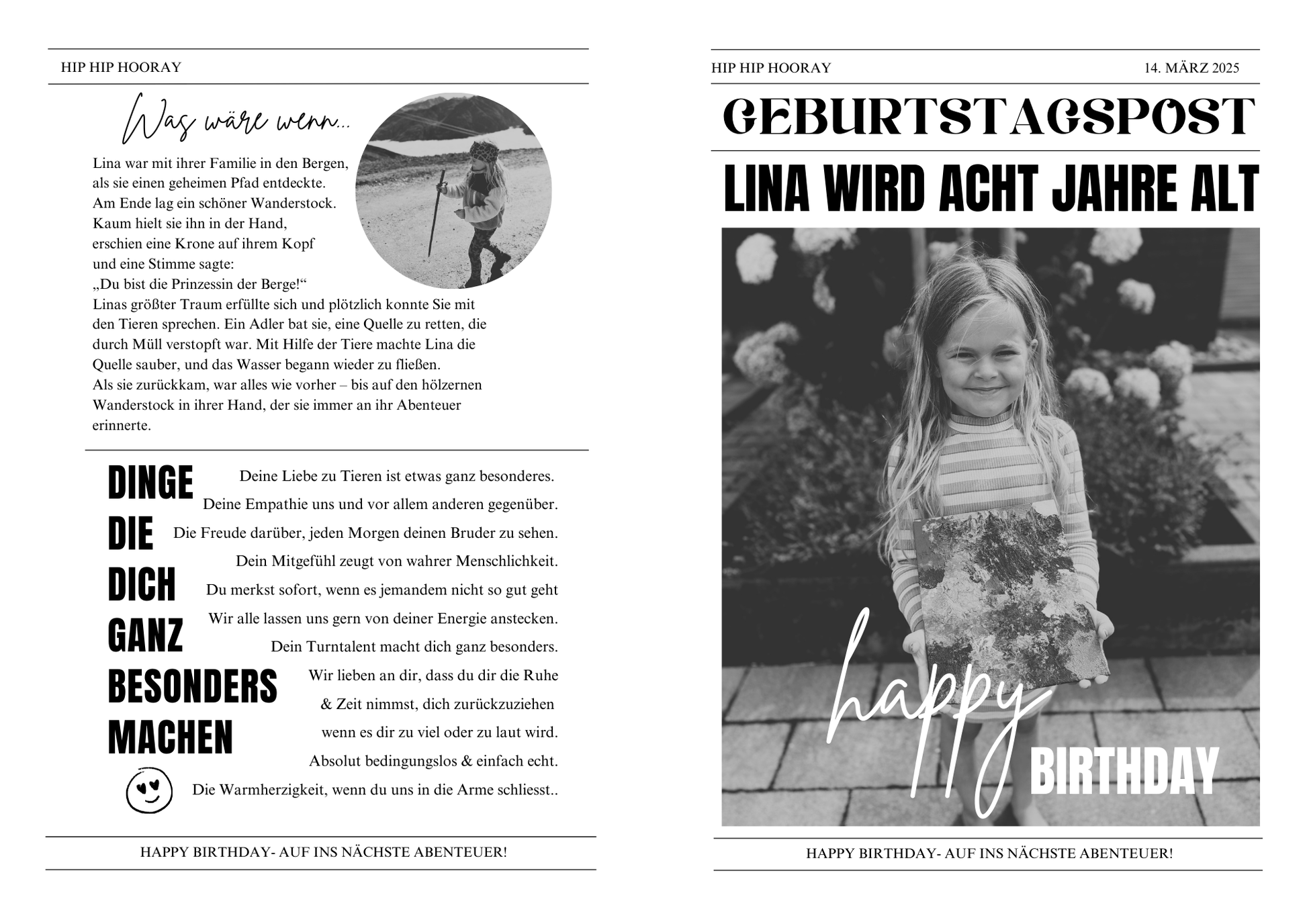 Geburtstagszeitungsvorlage, benutzerdefinierte Zeitung zum Geburtstag-Kindergeburtstag, Canva Vorlage, Namensposter, Meilensteintafel, Meilensteinposter, erster Geburtstag, Einschulung, sechster Geburtstag, Kommunion, zehnter Geburtstag, achter Geburtstag, Kitaabschluss, Schulkind