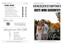 Lade das Bild in den Galerie-Viewer, Hochzeitszeitung mit Foto und Hochzeitsprogramm
