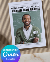 Lade das Bild in den Galerie-Viewer, „Abschiedszeitung für Lehrer – Dankeschön &amp; Erinnerungen zum Schulabschluss“
