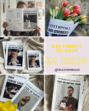 Lade das Bild in den Galerie-Viewer, save the date Hochzeitszeitung, Hochzeitseinladung, Hochzeitsideen, Zeitungsvorlage Canva template, Save the date karte, Hochzeitsinspiration
