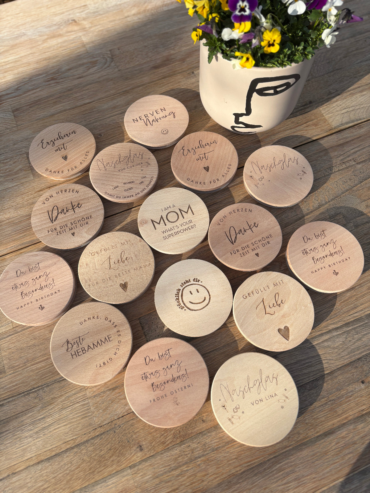 Vorratsglas mit Namen Unterschriften personalisiert als Geschenk für Lehrer, Erzieher oder Tagesmutter