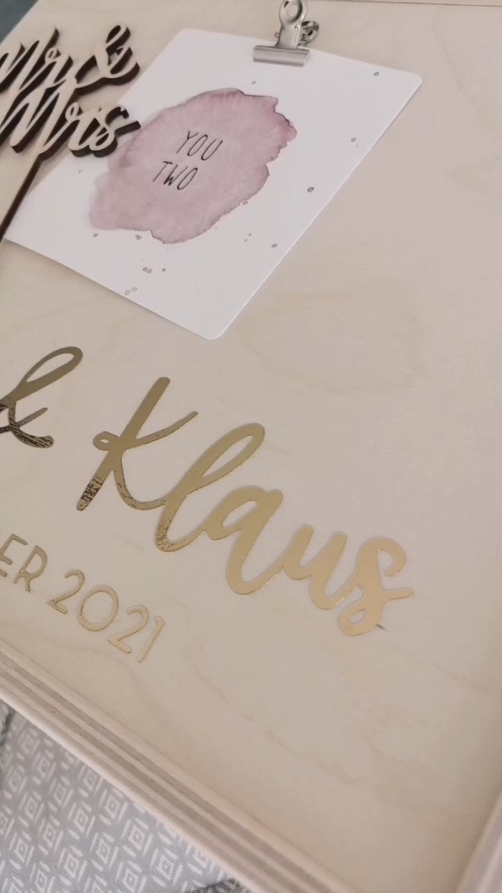 Erinnerungskiste als Geschenk zur Hochzeit