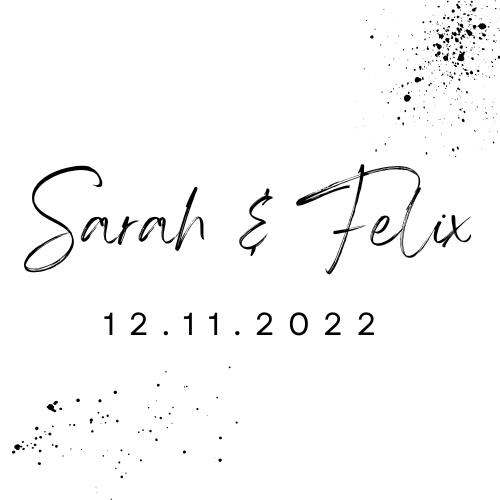 Personalisierte Hochzeitsaufkleber modern - Wachshinaus