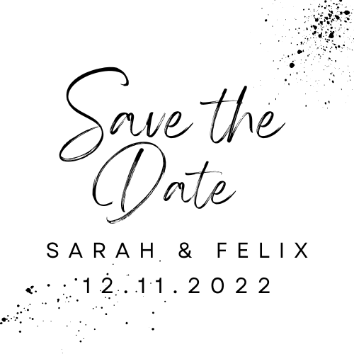 Personalisierte Hochzeitsaufkleber modern - Wachshinaus