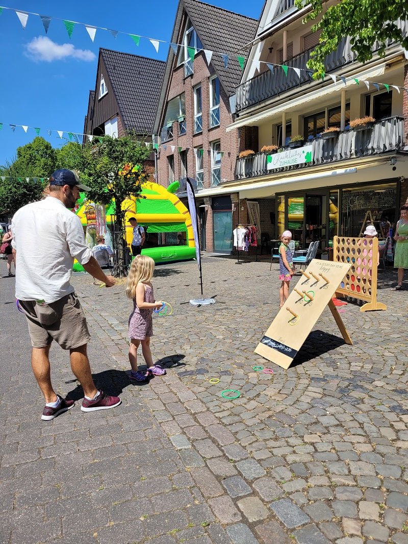Ringe Werfen , Viergewinnt- Wachshinaus Hochzeitsspiele Verleih Münster, Hamm, Ahlen, Bielefeld, Beckum Riesen Jenga