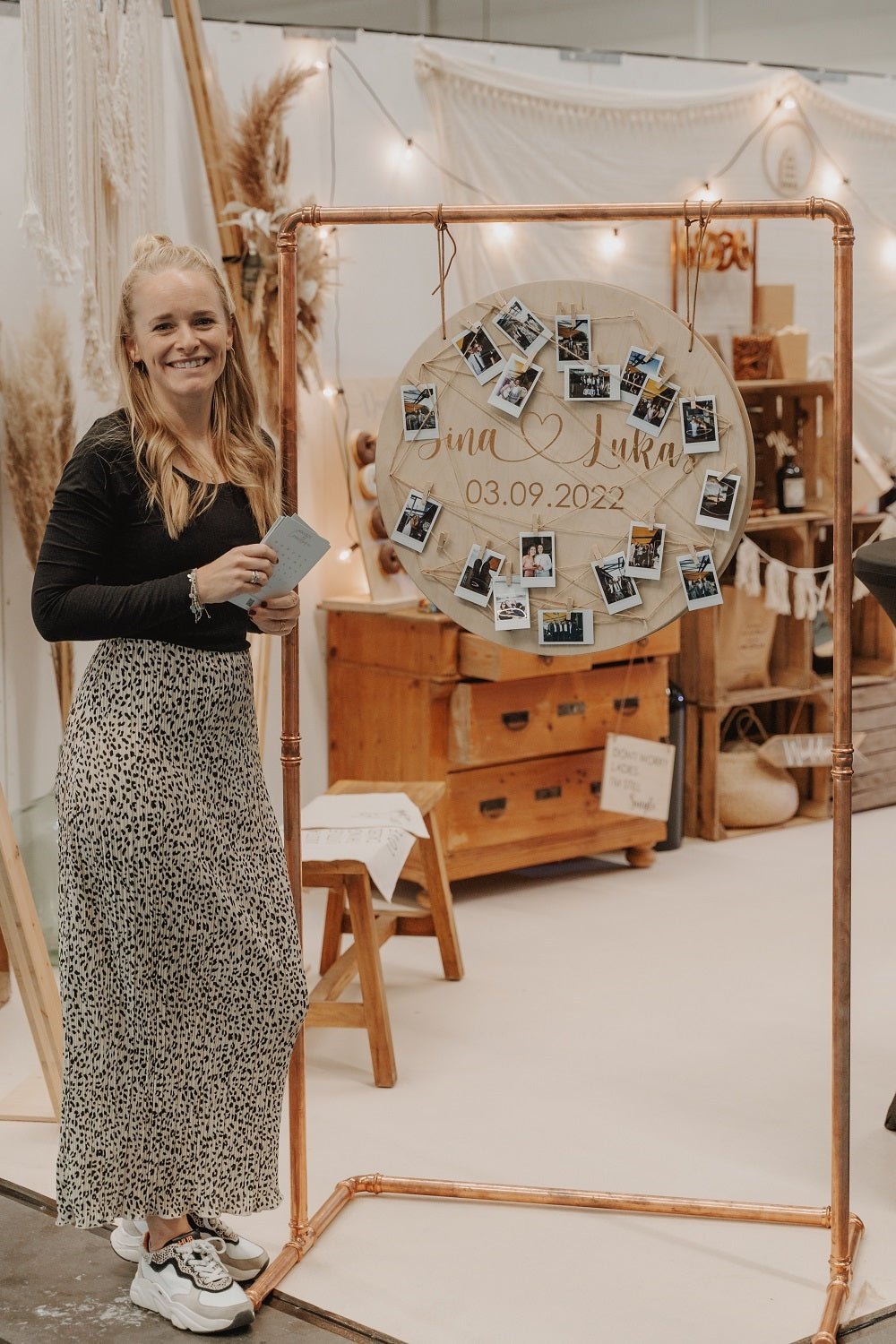 Personalisiertes Willkommensschild zur Hochzeit aus Holz rund - Wachshinaus Hochzeitsgeschenk,Hochzeitsverleih